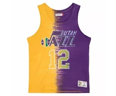 Mitchell &amp; Ness NBA Utah Jazz John Stockton Medvilninis Tie-Dye Tanko - TTNK3206-UJAYYJSTYWPR