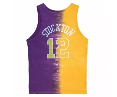 Mitchell &amp; Ness NBA Utah Jazz John Stockton Medvilninis Tie-Dye Tanko - TTNK3206-UJAYYJSTYWPR