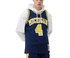 Mitchell &amp; Ness NCAA Swingman Road Džersis Mičiganas 1991 Chris Webber SMJY4437-UMI91CWEASBL