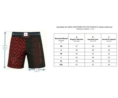 MMA šortai Masters Pulse, juodi ir raudoni