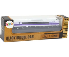 Lean Toys Traukinio vagonas modelis 1:48, metalinis, baltai-violetinis