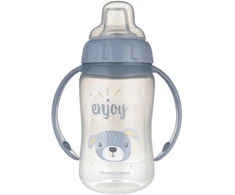 CANPOL 56/512_blu2 Treniruočių puodelis su minkštu snapeliu 320 ml MIELI GYVŪNAI