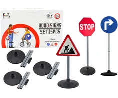 Lean Toys Švietimo rinkinys kelio ženklai 76 cm, 3 vnt.