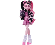 „Monster High“ lėlė Drakulaura su šikšnosparniu Grafu Fabulousu