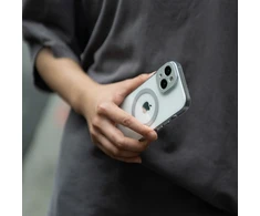 Dėklas Moshi iGlaze MagSafe do iPhone 15 (Meteorite Gray)