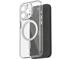 Moshi iGlaze MagSafe - dėklas skirtas Apple iPhone 15 Pro Luna Sidabrinis