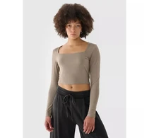 Moteriška 4F ilgomis rankovėmis, slim fit, lygi palaidinė 4FRSS24TLONF499-82S