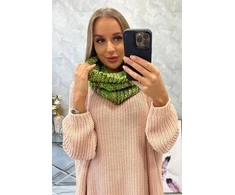 Moteriška kaklo mova, neoninė žalia