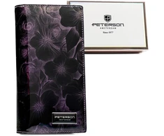 skóra naturalna + Damski portfel ze skóry ekologicznej Peterson PTN PS1431-FDS