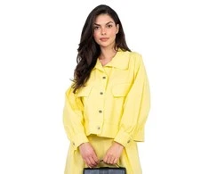 Moteriška oversize geltona striukė
