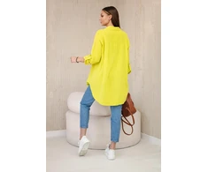 Moteriška oversize medvilninė muilino palaidinė, kiwi spalvos