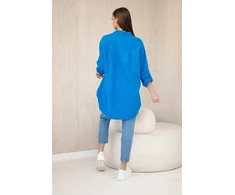 Moteriška oversize muslino palaidinė, turkio spalvos