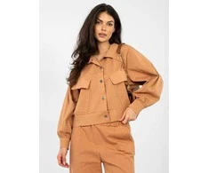 Moteriška oversize striukė tamsiai oranžinė
