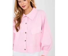 Moteriška oversize šviesiai rožinė striukė