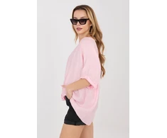 Moteriška palaidinė su V iškirpte iš viskozės ir nailono Italy Moda