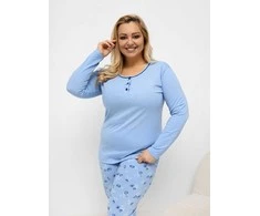 Moteriška pižama, šviesiai mėlyna XS–5XL