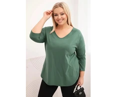 Moteriška Plus Size chaki spalvos palaidinė