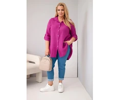 Moteriška Plus Size muilinė palaidinė, violetinės spalvos