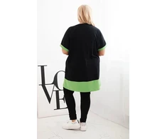 Moteriška Plus Size palaidinė su gėlių raštu, žalia