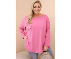 Moteriška Plus Size palaidinė su kišene, mėtų spalvos