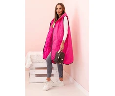 Moteriška Plus Size pikota liemenė su gobtuvu, rožinės spalvos