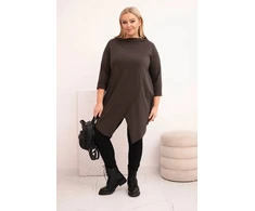 Moteriška Plus Size ruda asimetrinė palaidinė