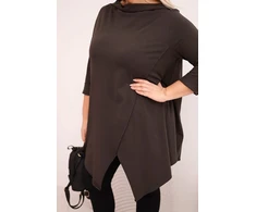 Moteriška Plus Size ruda asimetrinė palaidinė