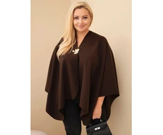 Moteriška Plus Size ruda pončinė narzutka su sage