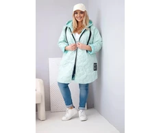 Moteriška Plus Size striukė su gobtuvu ir HOPE užrašu, neoninės rožinės spalvos