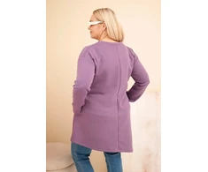 Moteriška Plus Size suknelė iš viskozės, violetinės spalvos