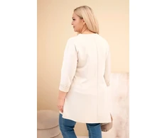 Moteriška Plus Size suknelė, smėlio spalvos