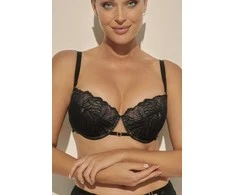 Moteriška push-up liemenėlė Kinga Luna PU-1131, juoda