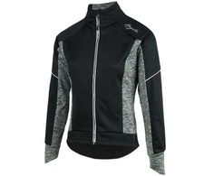 Moteriška softshell dviračių striukė CARLYN juoda‑pilka M