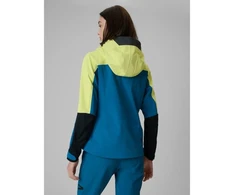 Moteriška softshell striukė 4F PRO, geltona ir mėlyna