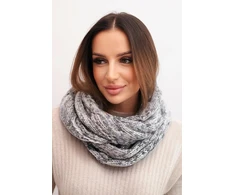 Moteriška žieminė kaklo mova iš vilnos mišinio, pilkai violetinė