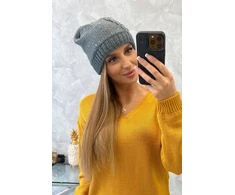 Moteriška žieminė kepurė Amira, tamsiai pilkos spalvos