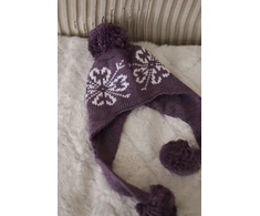 Moteriška žieminė kepurė Balbina, violetinės spalvos