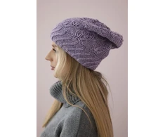 Moteriška žieminė kepurė Dagmara, violetinės spalvos