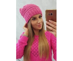 Moteriška žieminė kepurė Elora, tamsiai rožinės spalvos