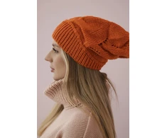 Moteriška žieminė kepurė Ingrid, oranžinės spalvos