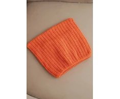 Moteriška žieminė kepurė katės forma, oranžinės spalvos