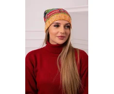 Moteriška žieminė kepurė Klaudia, neoninės žalios ir oranžinės spalvos