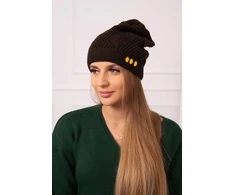 Moteriška žieminė kepurė Maryna, rudos spalvos