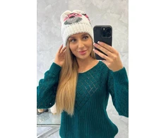 Moteriška žieminė kepurė Ofelia, baltos spalvos