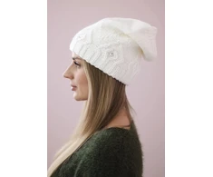 Moteriška žieminė kepurė Ramona, baltos spalvos