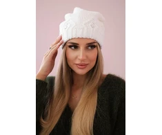 Moteriška žieminė kepurė Ramona, baltos spalvos
