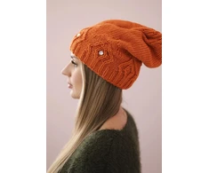 Moteriška žieminė kepurė Ramona, oranžinės spalvos