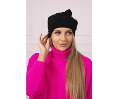 Moteriška žieminė kepurė Uliana, juodos spalvos