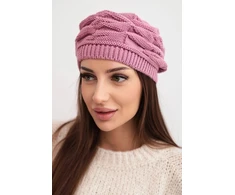 Moteriška žieminė kepurė, violetinės spalvos