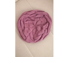 Moteriška žieminė kepurė, violetinės spalvos